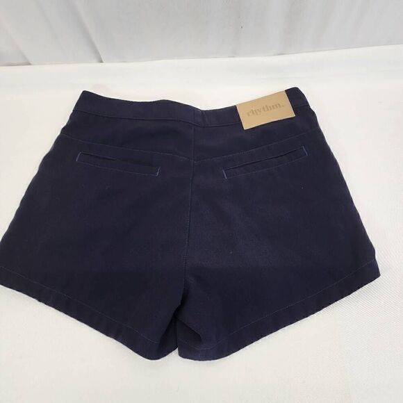 Rhythm Navy Chino Shorts Size 2 i10 - Picture 5 of 7